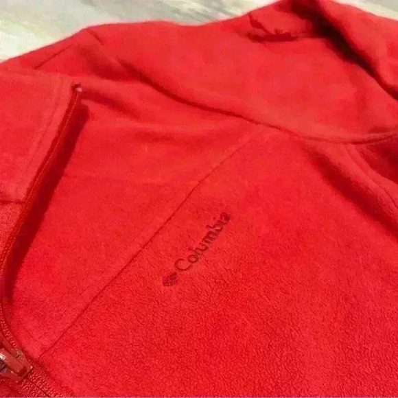 Columbia Sportswear Full Zip Up Pockets Fleece Jacket Coral Long Sleeve Size L - Picture 6 of 7